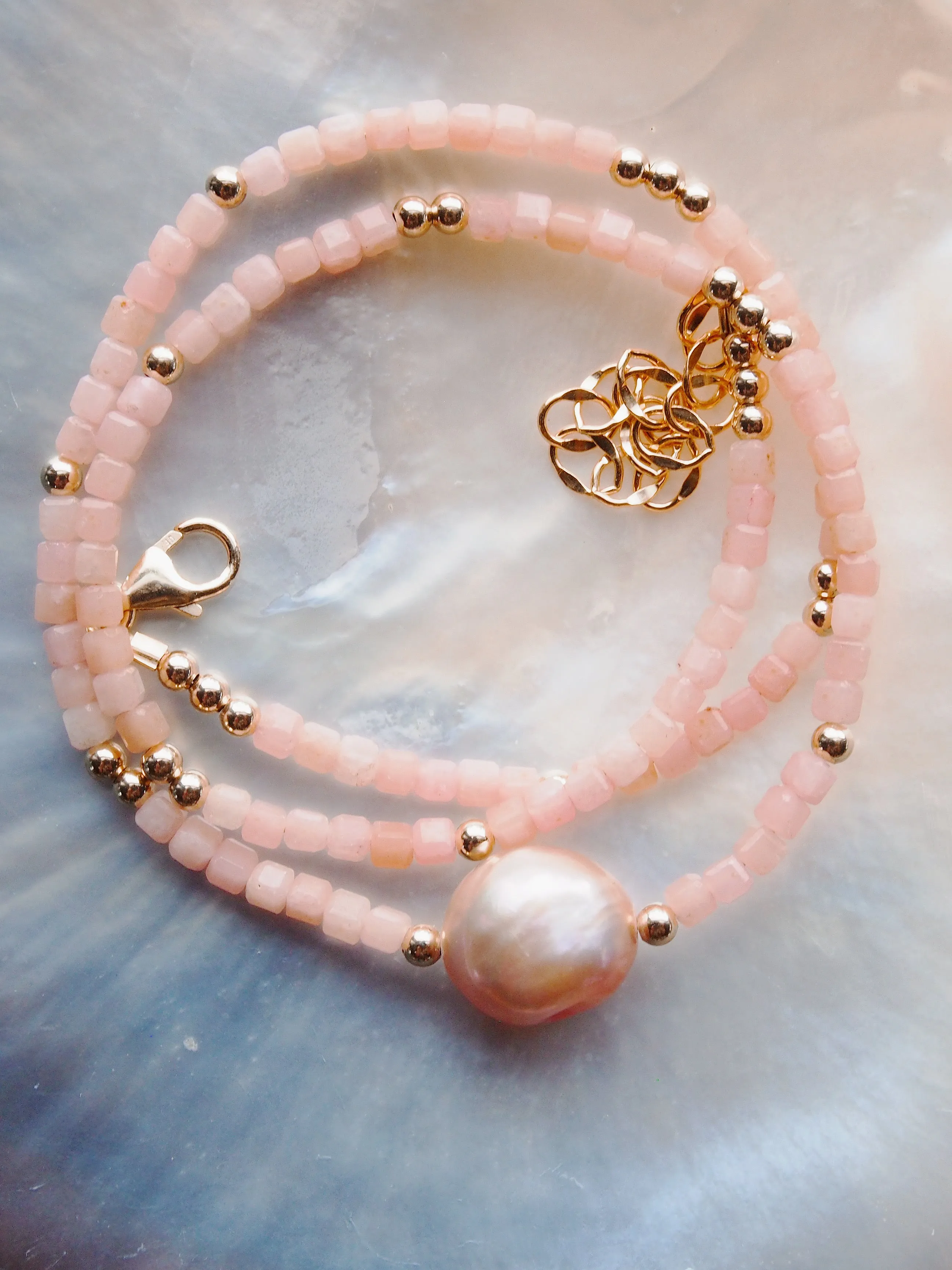 Pink Pearl and Gemstone Necklace - Akala