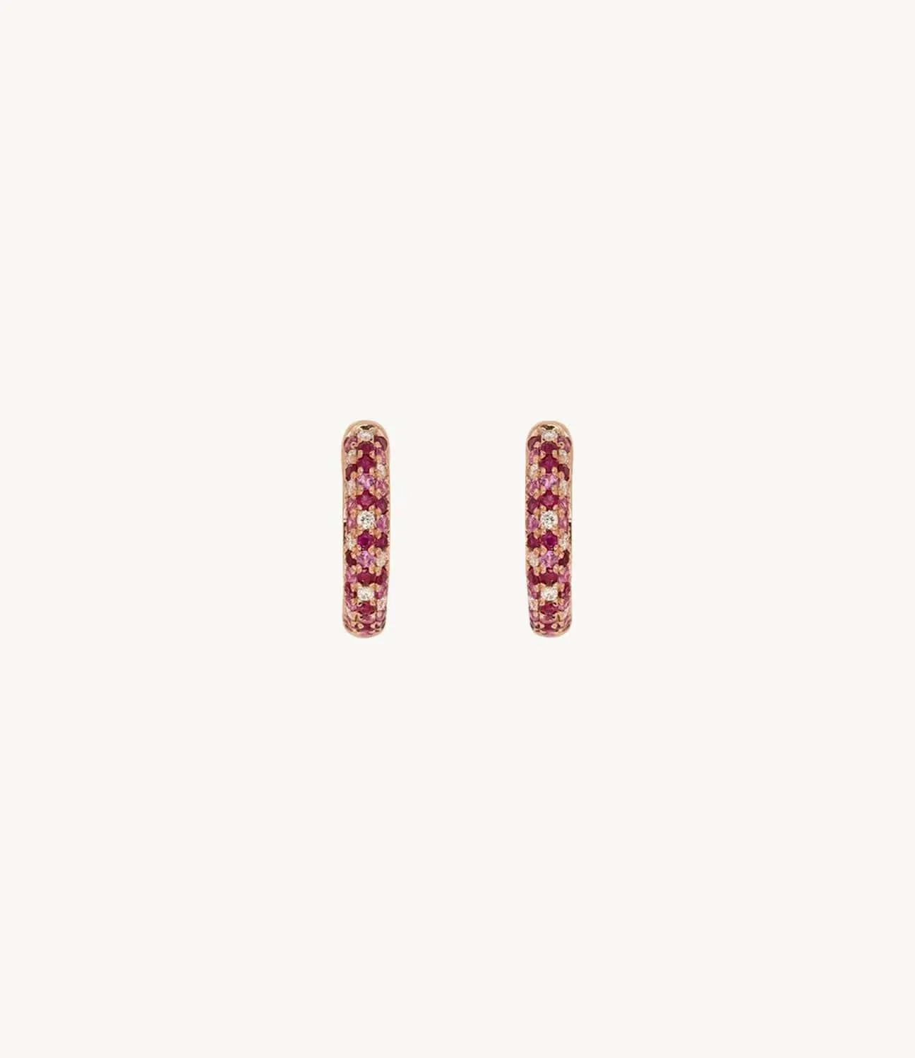 Pink Speckled Hoop Earrings