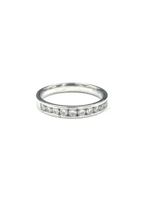 Platinum 3mm Ten Stone Diamond Eternity Ring