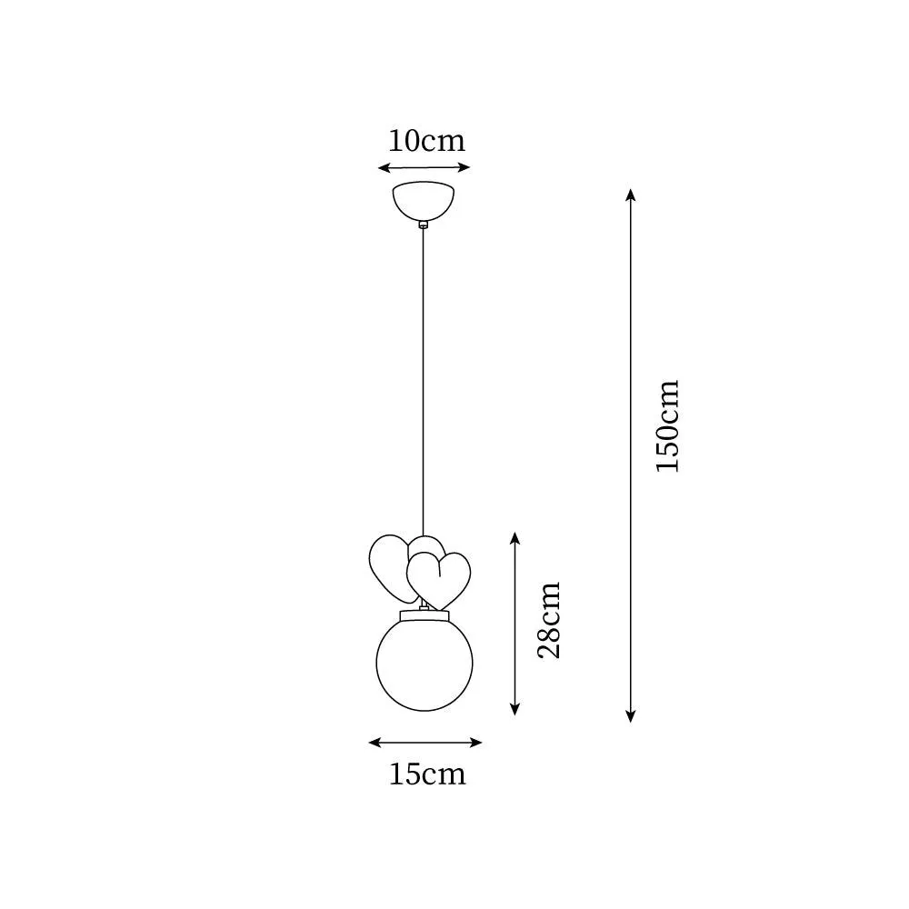 Pokoch Love Pendant Light 5.9″- 11.1″