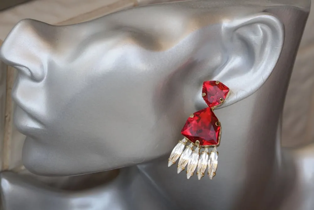 Rebeka Ruby Red Earrings