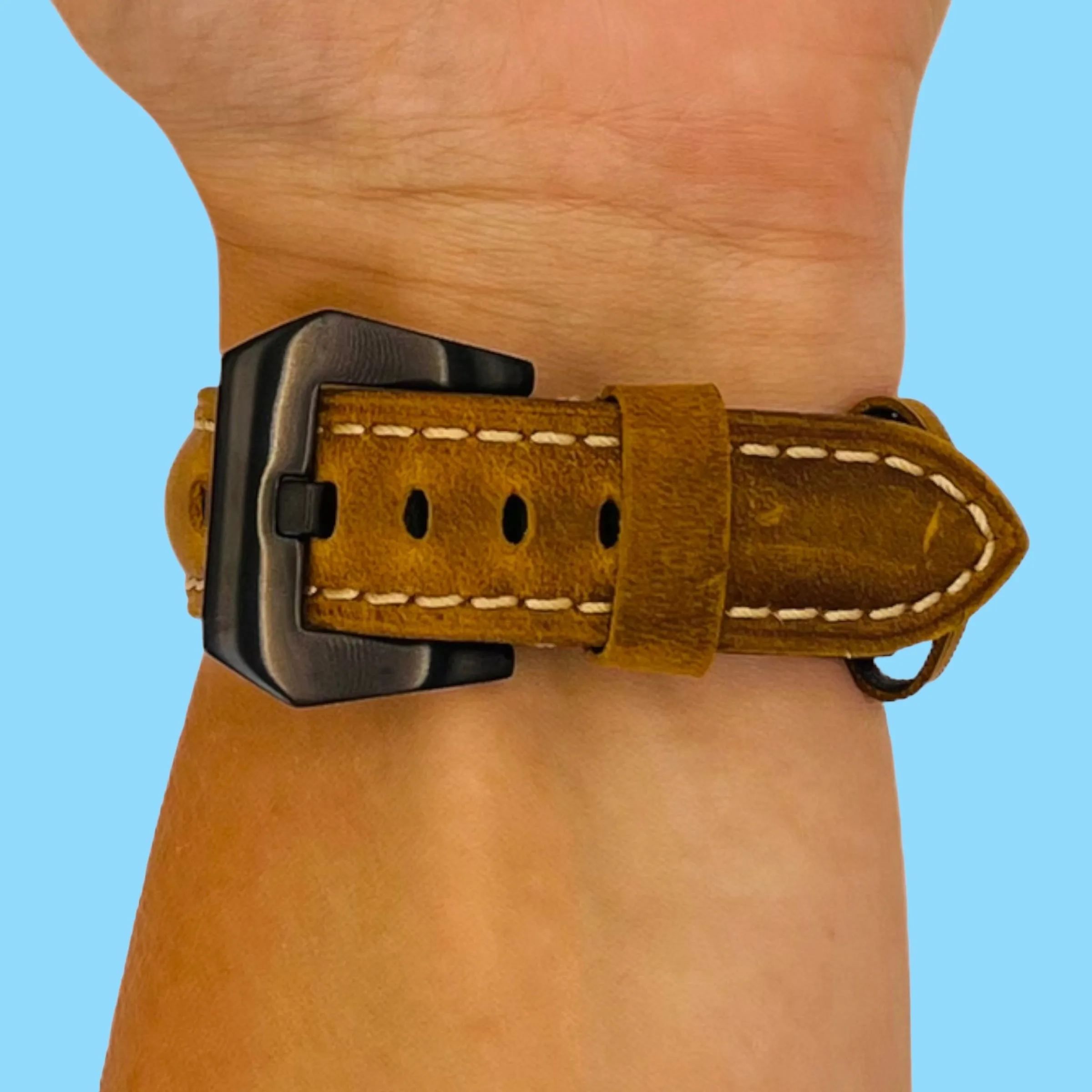 Retro Leather Straps Compatible with the Ticwatch E & C2