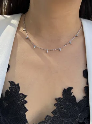 RICE Bead Chain Strand Necklace | Sterling Silver