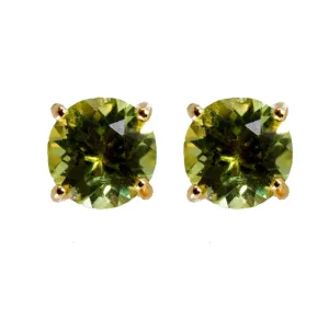 Round Peridot Earrings 5mm