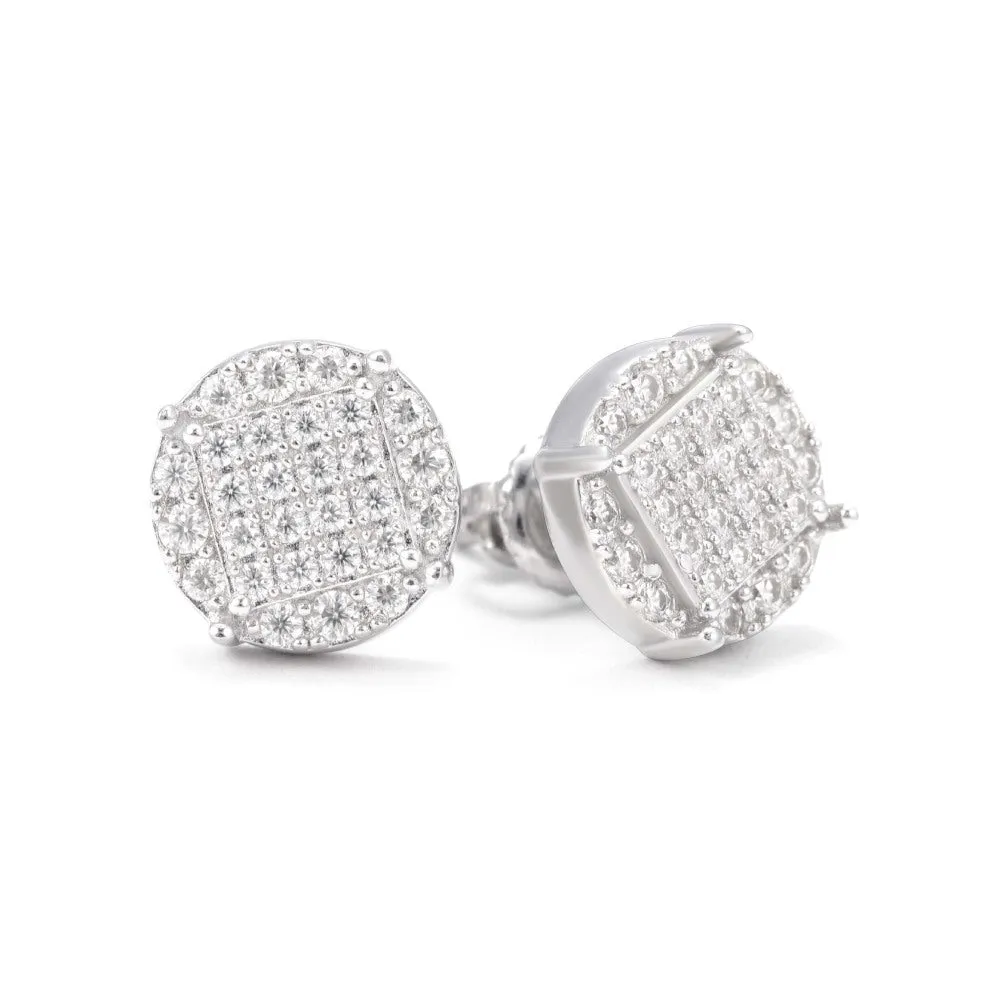 Round Prong Moissanite Earrings 14K Gold