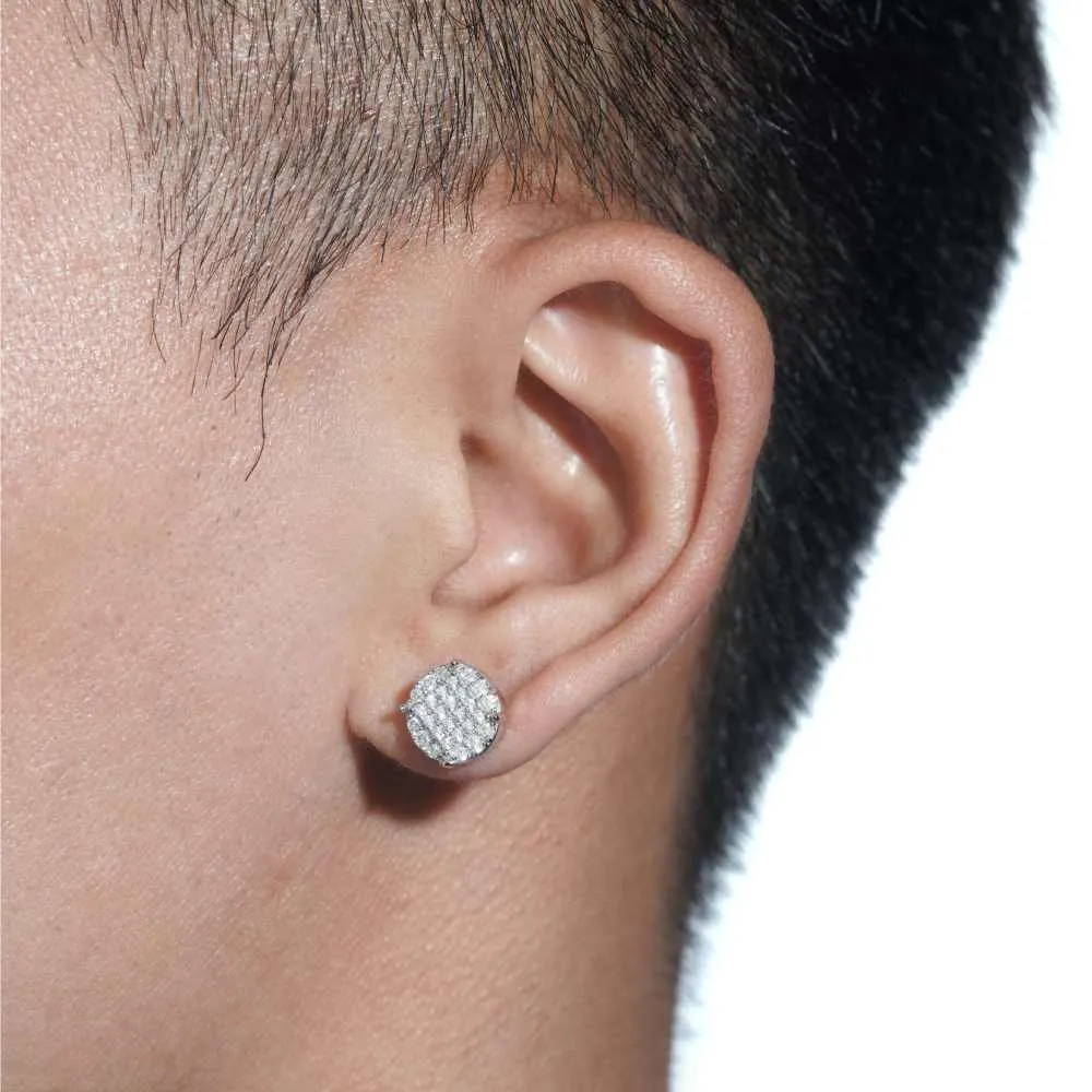 Round Prong Moissanite Earrings 14K Gold
