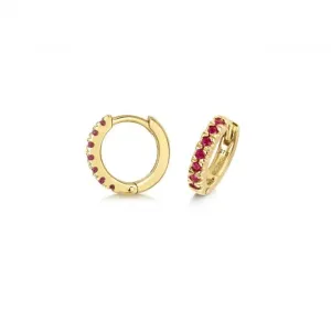 Ruby Huggies Earrings ED281R