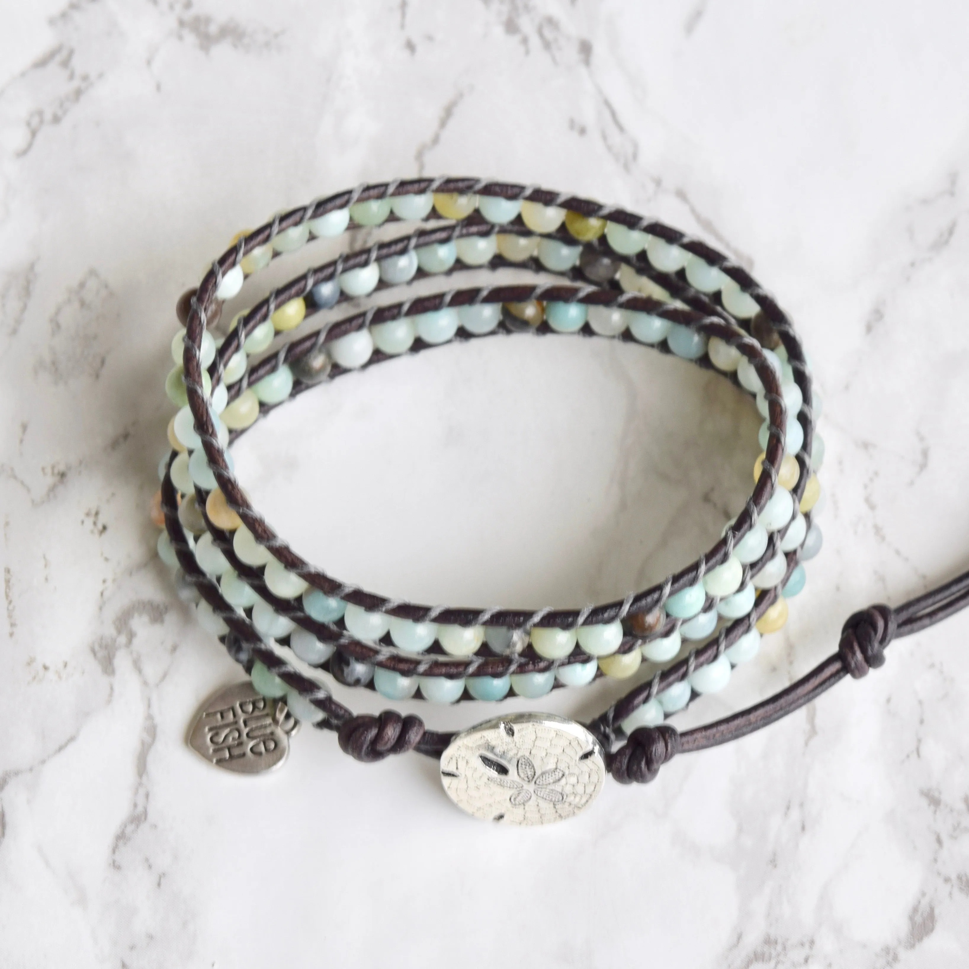Sea Blue Multi Amazonite Wrap Bracelet