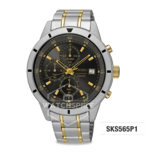 Seiko SKS565P1 Chronograph Watch with Silver Stainless Steel Band