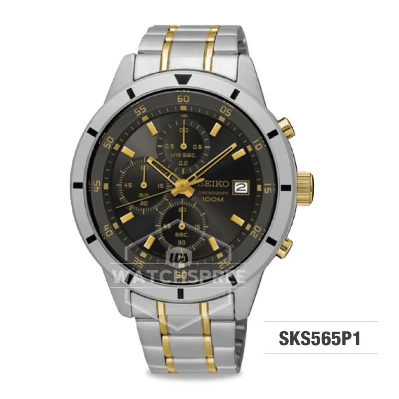Seiko SKS565P1 Chronograph Watch with Silver Stainless Steel Band