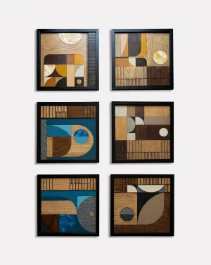 Set of 6 Huemetry Modular Wall Art