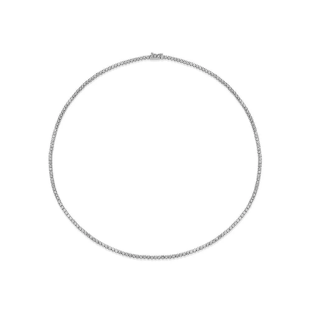 Showroom Collection Diamond Tennis Necklace (11.00 ct.) 2.70 mm 4-Prongs Setting in 14K Gold