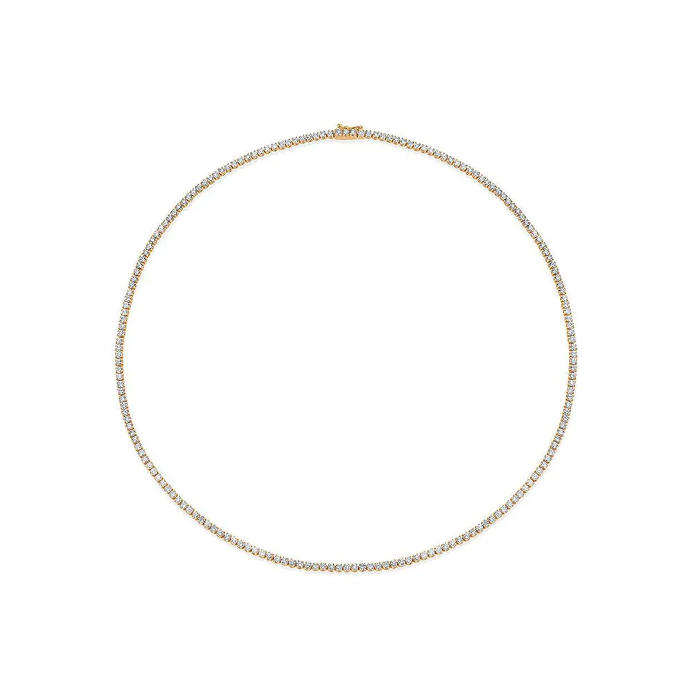 Showroom Collection Diamond Tennis Necklace (11.00 ct.) 2.70 mm 4-Prongs Setting in 14K Gold