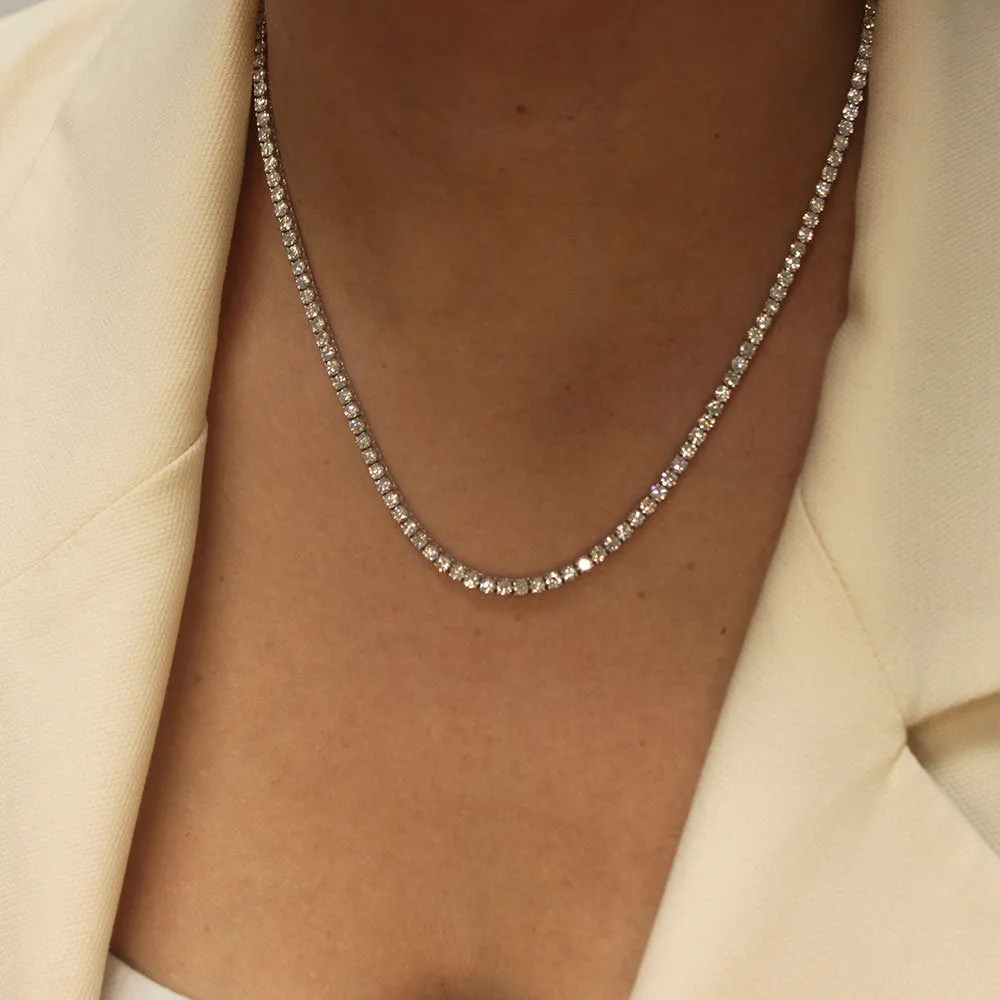 Showroom Collection Diamond Tennis Necklace (11.00 ct.) 2.70 mm 4-Prongs Setting in 14K Gold