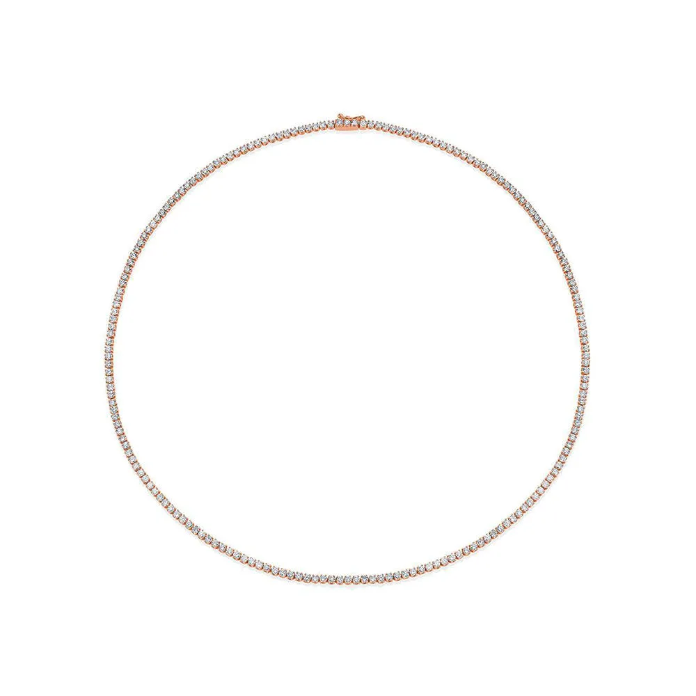 Showroom Collection Diamond Tennis Necklace (11.00 ct.) 2.70 mm 4-Prongs Setting in 14K Gold
