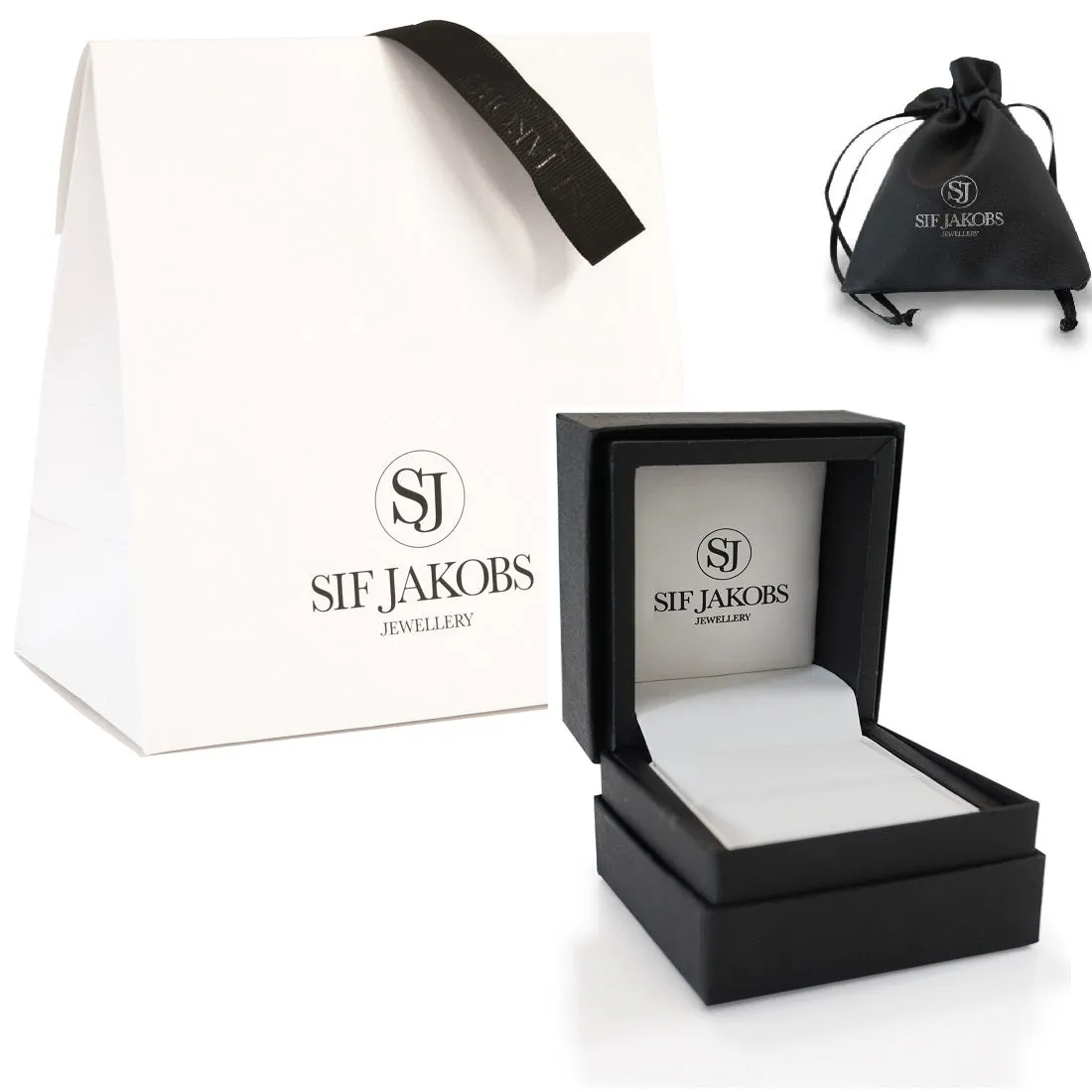 Sif Jakobs Gold Plated Silver and CZ Princess Square Earrings