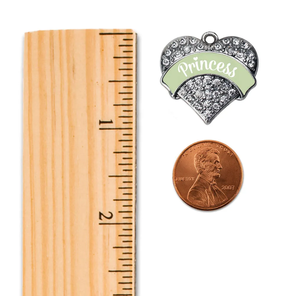 Silver Princess - Peridot Pave Heart Memory Charm