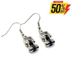 SK2218E December Edition Mini Mini 3/8" Wide Stainless Steel Blue Zircon Imitation Crystal Earrings