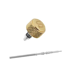 SKX007 Knurled Crown: Polished Gold Finish