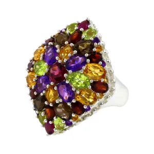 Slane Garnet, Peridot and Citrine Mosaic Ring