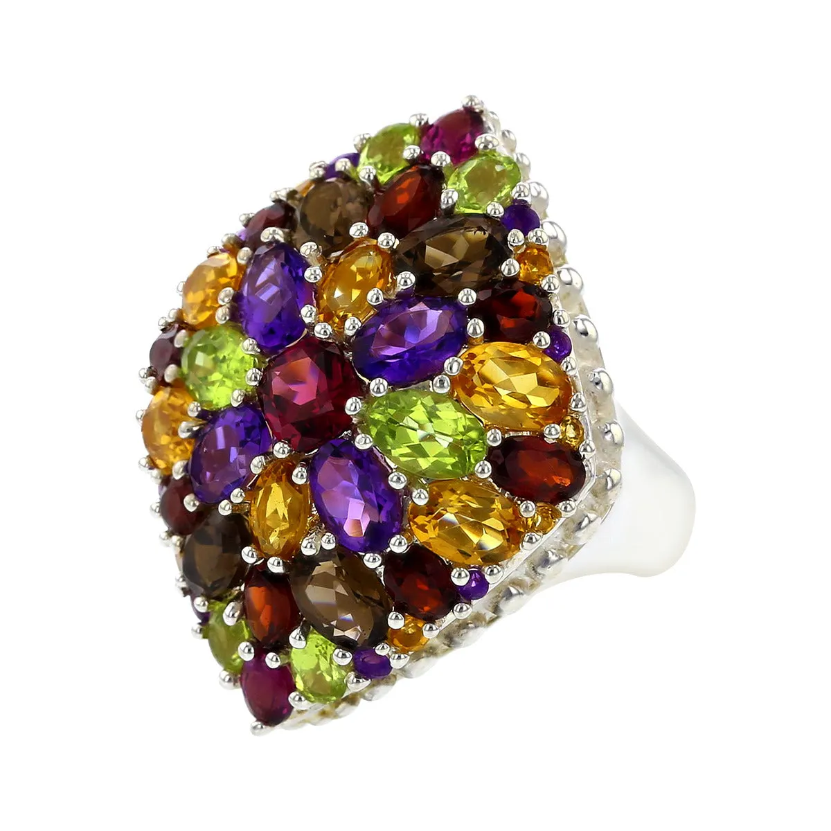 Slane Garnet, Peridot and Citrine Mosaic Ring