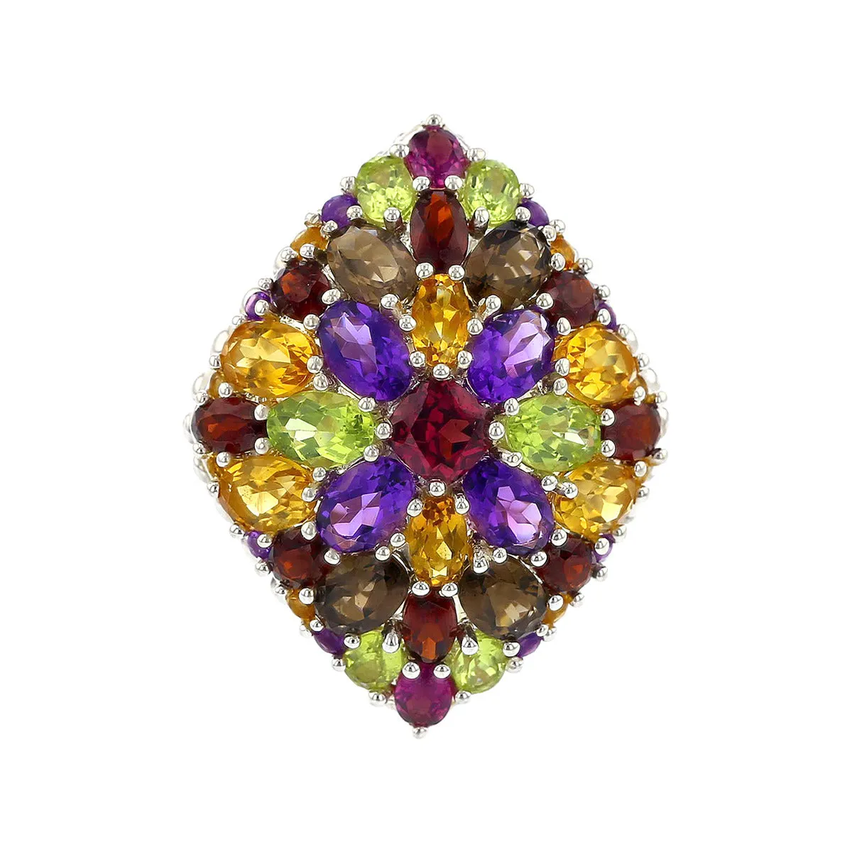 Slane Garnet, Peridot and Citrine Mosaic Ring