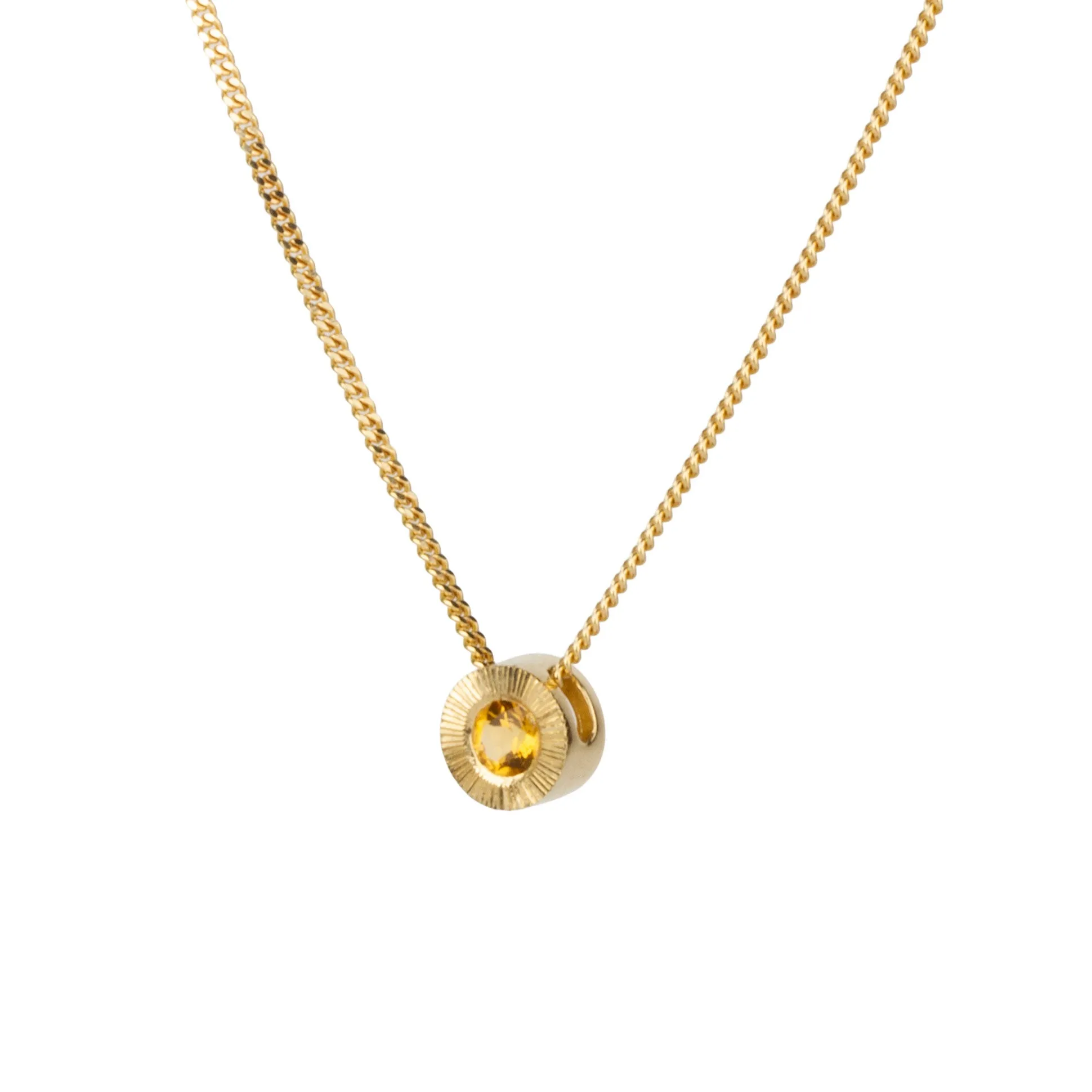 Small Aurora Birthstone Necklace - November - Citrine
