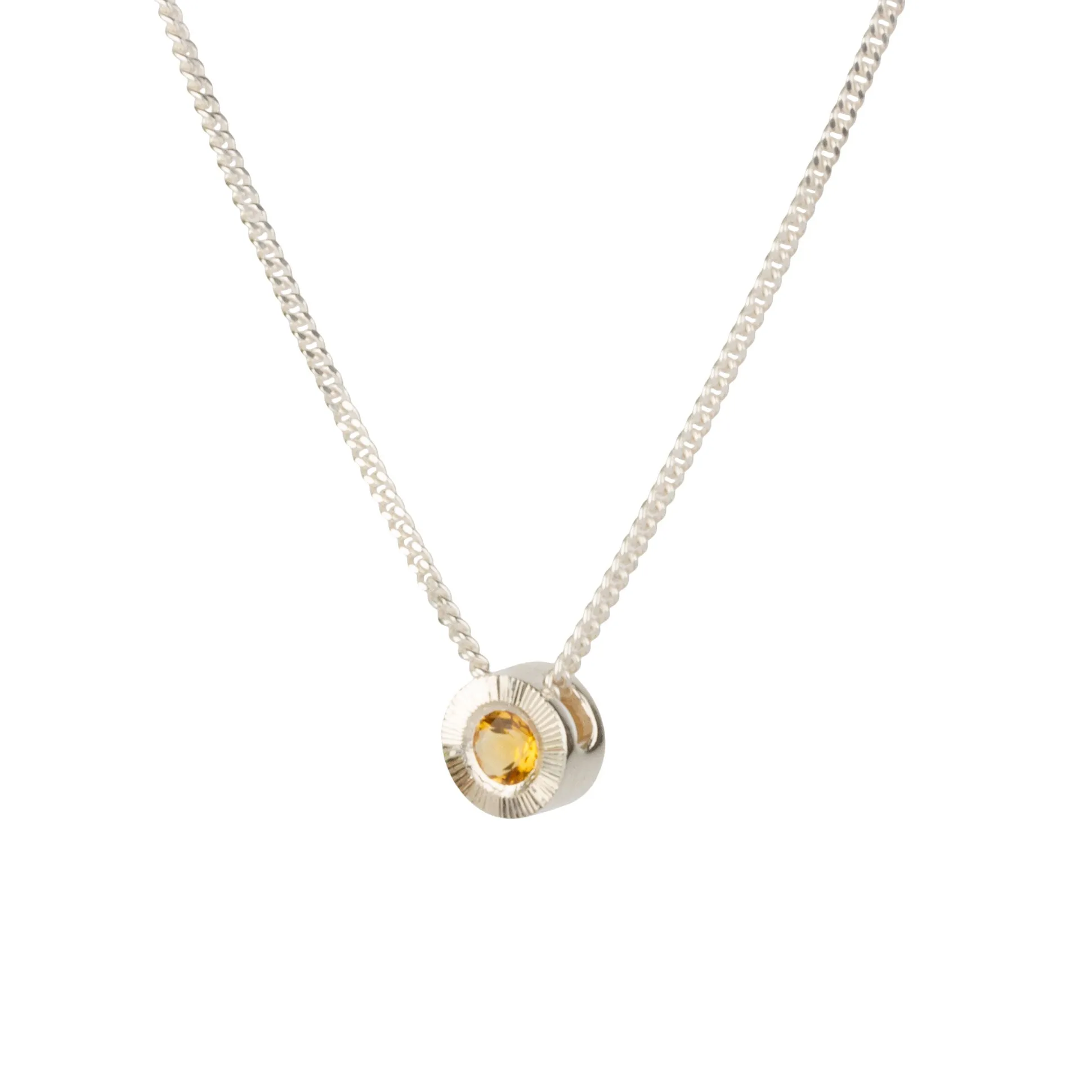 Small Aurora Birthstone Necklace - November - Citrine