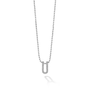 Small Linear Diamond Pendant Necklace