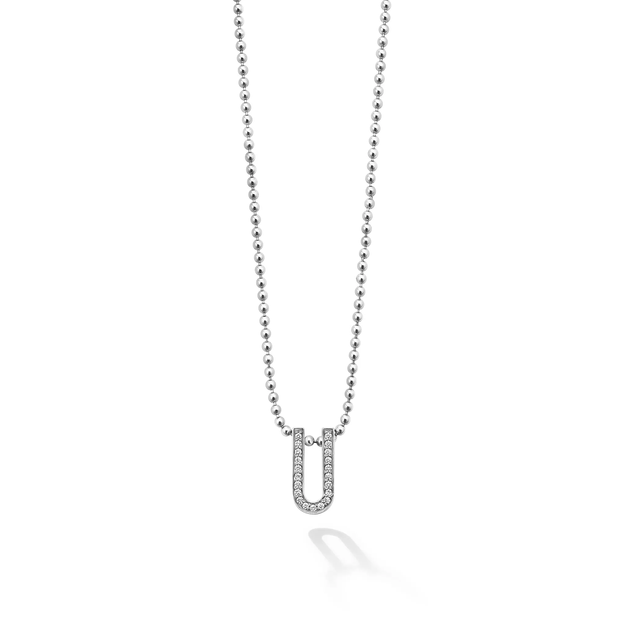 Small Linear Diamond Pendant Necklace