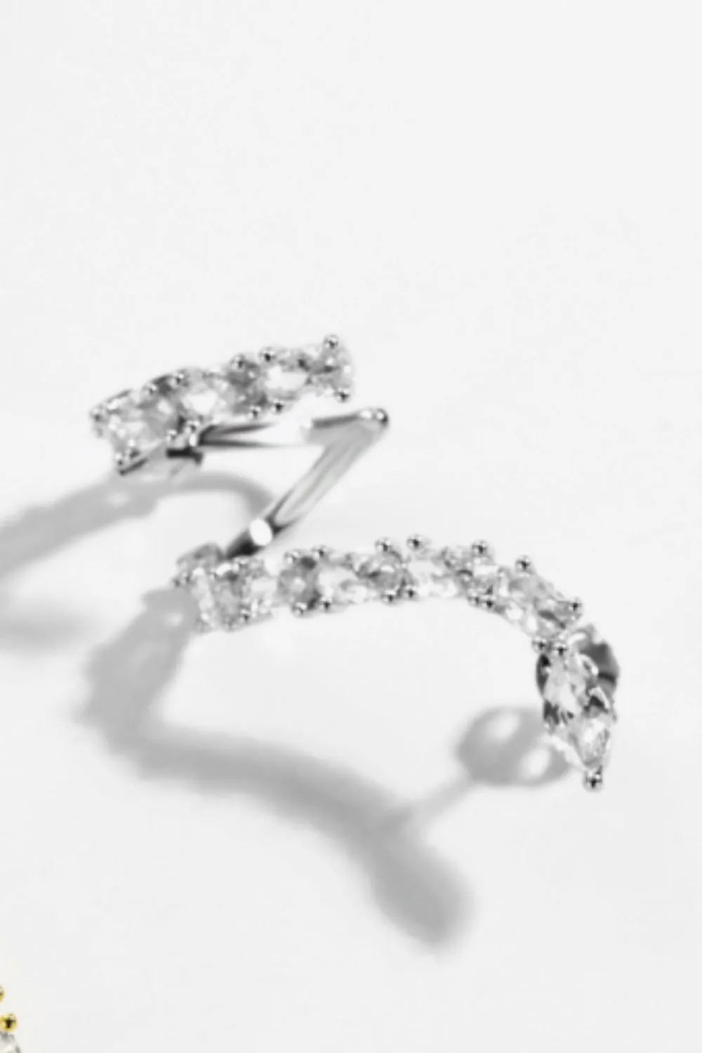 Snake Earrings Zircon 925 Sterling Silver Earrings