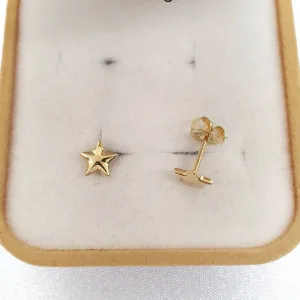 Star Stud Earrings 18K Gold