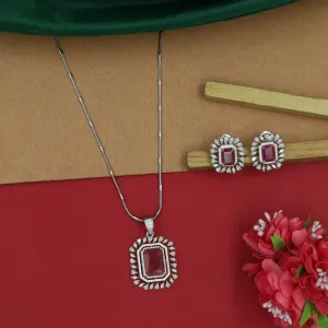 Stylish Zircon/AD Pendant Set 16401-69