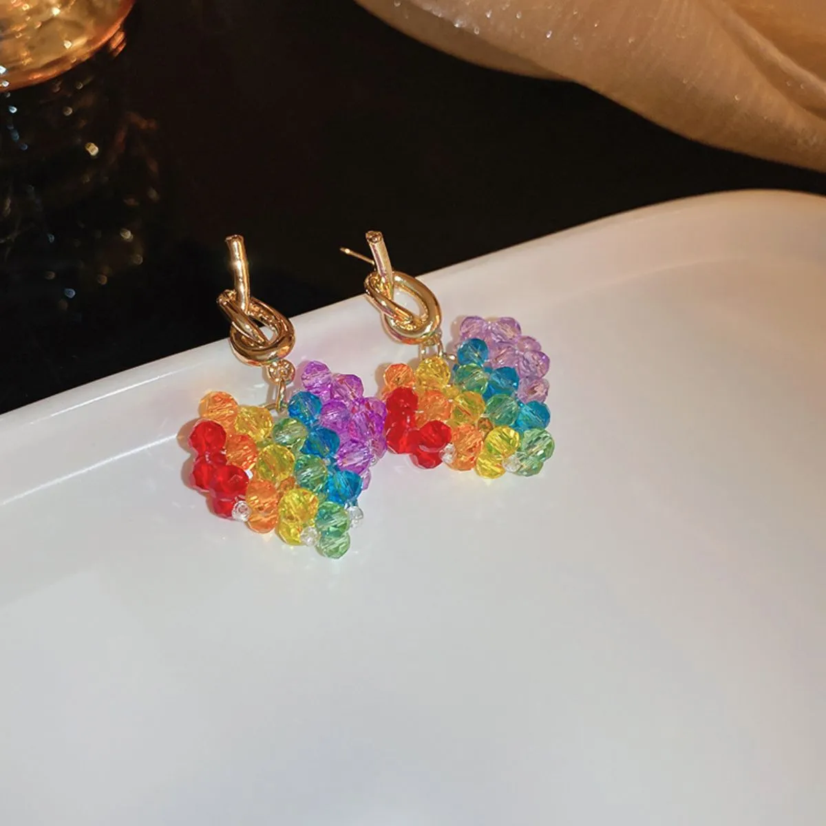 TEEK - RainContrast Crystal Bead Earrings
