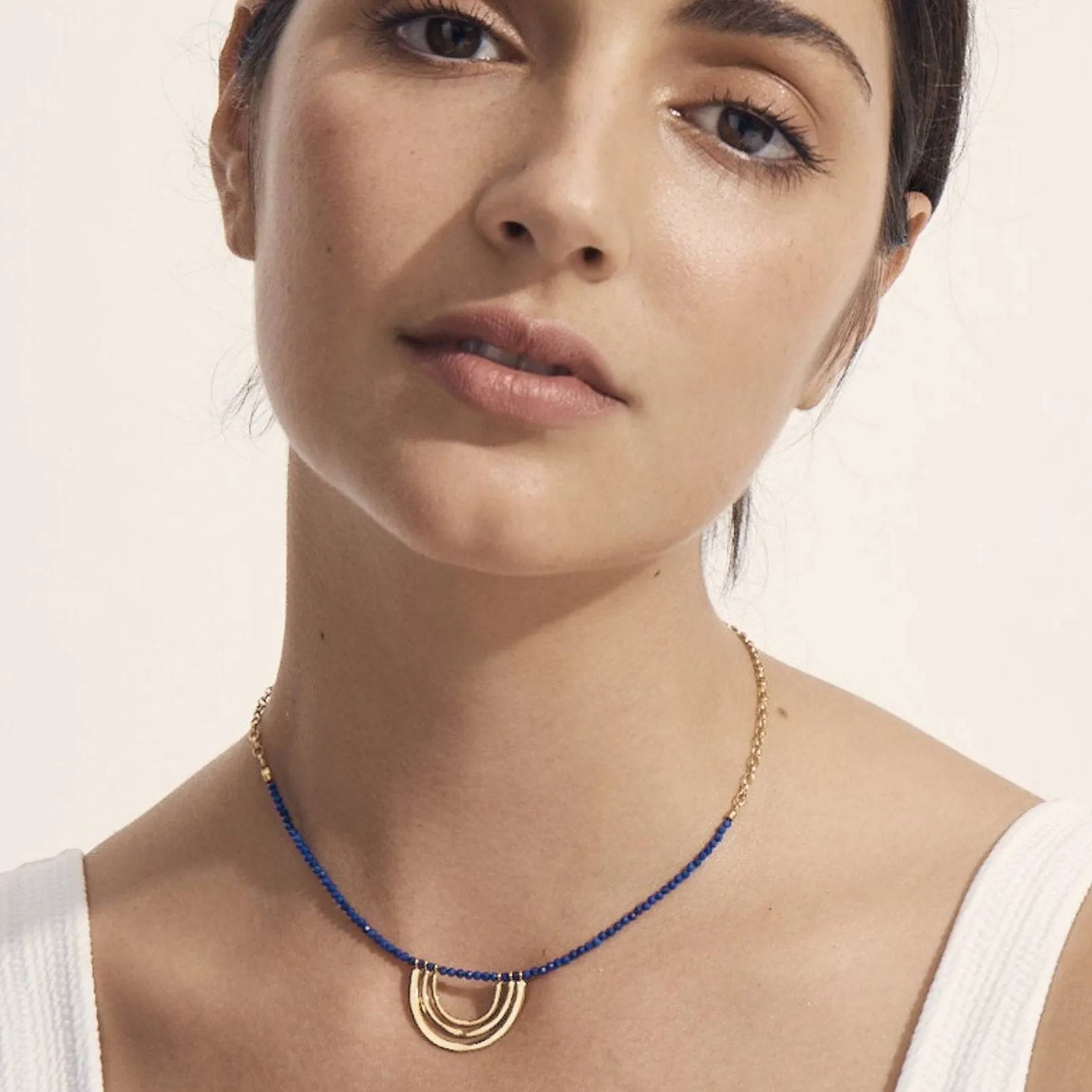Temple of the Sun Milos Necklace - Lapis Gold