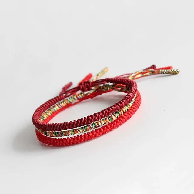 Tibetan Buddhist Lucky Rope Bracelet Knot Adjustable Spiritual Bracelet