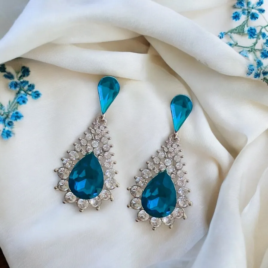 Verona Earrings - Blue Zircon