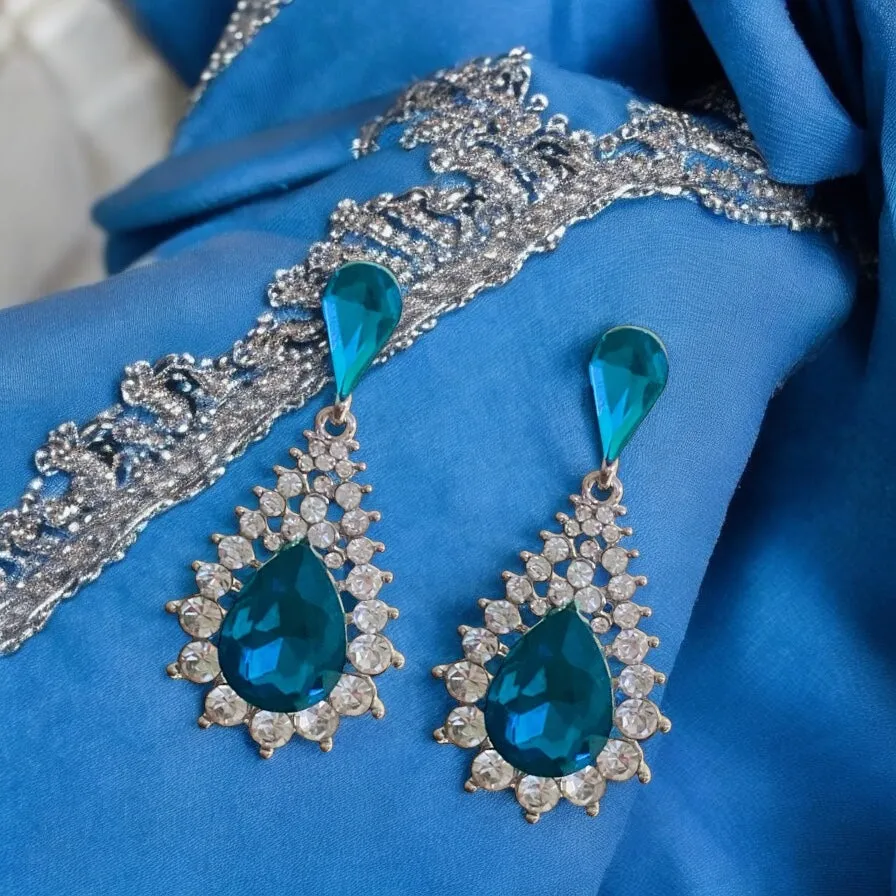 Verona Earrings - Blue Zircon