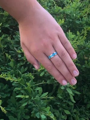 Zigzag Turquoise Navajo inlay ring