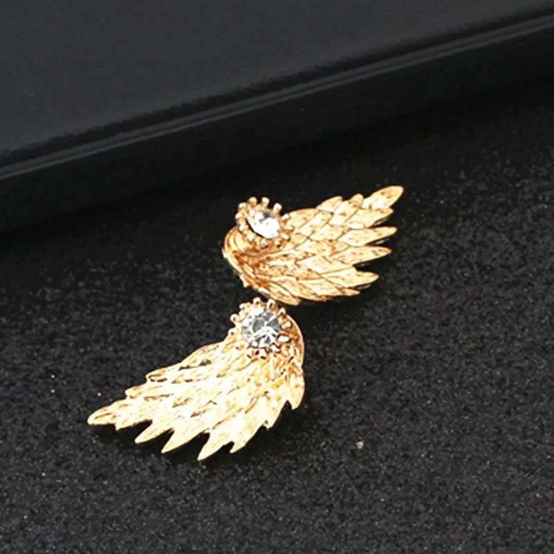 Zircon daisy flower back hanging earrings