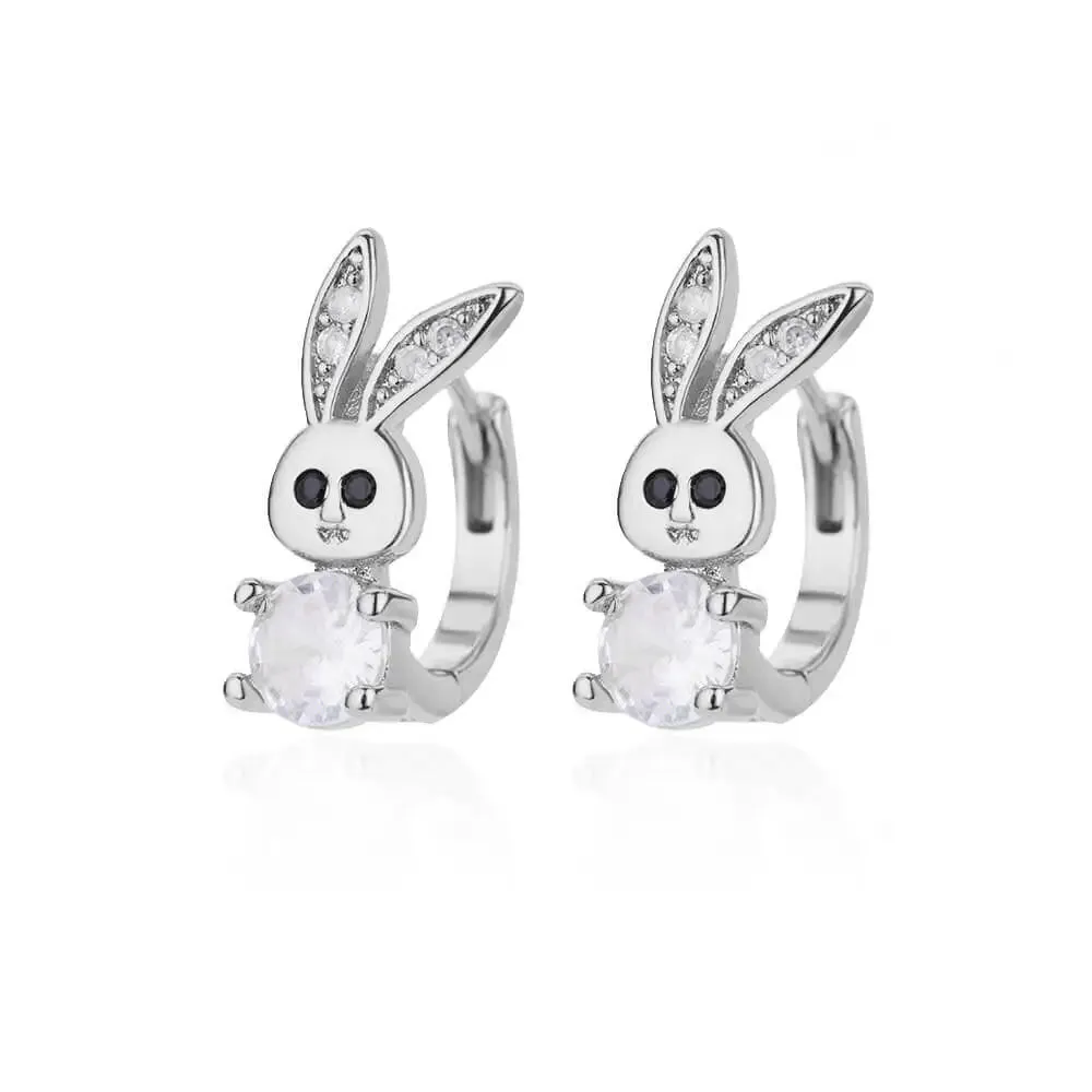 Zircon Round Hoop Earrings for Women Stainless Steel Round Circle Heart Evil Blue Earring Female Fashion Party Jewelry Gift BFF