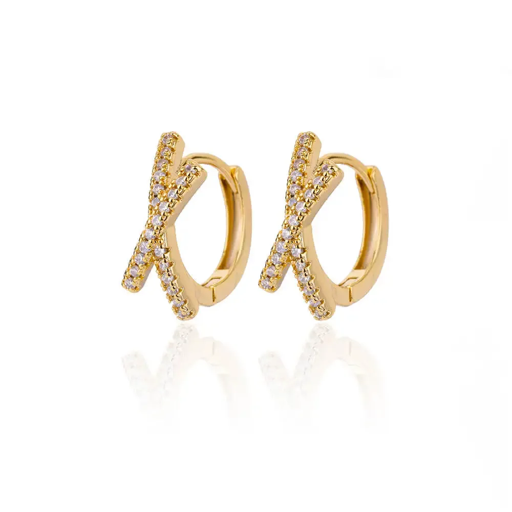 Zircon Round Hoop Earrings for Women Stainless Steel Round Circle Heart Evil Blue Earring Female Fashion Party Jewelry Gift BFF