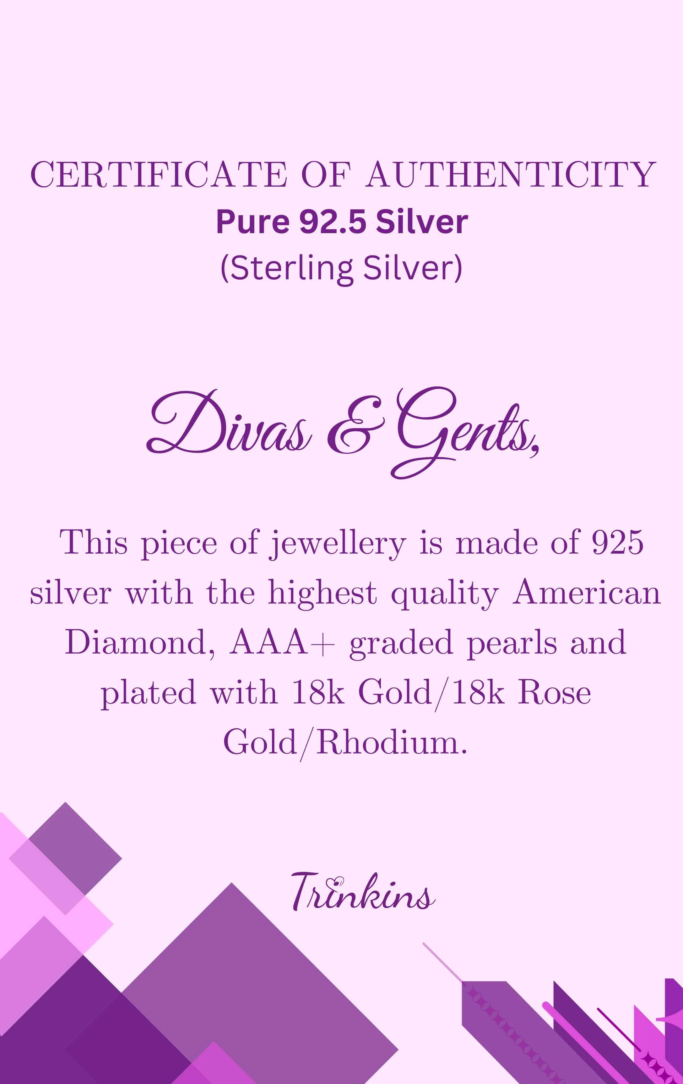 Zircon Safety-Pin Earring With Square Chams Silver